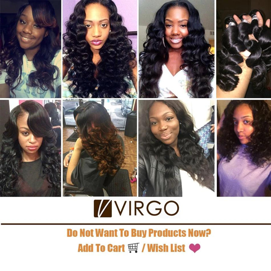 virgo hair 150 Density Real Peruvian Loose Wave Hair Wigs Remy Human Hair Lace Front Wigs For Black Women customer show