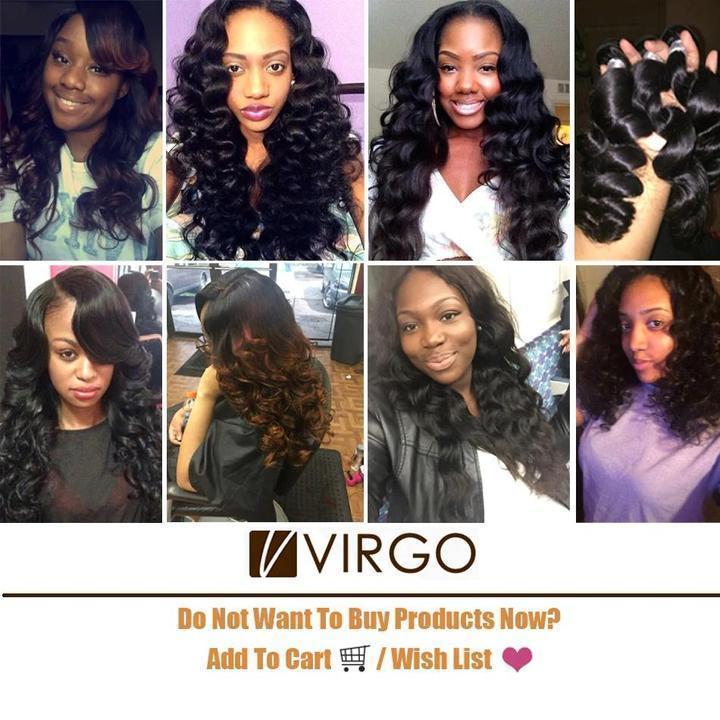 Virgo Hair 4 Pcs Brazilian Loose Wave Virgin Human Hair Bundles With 13x4 Pre Plucked Lace Frontal Closure Deal-customer show