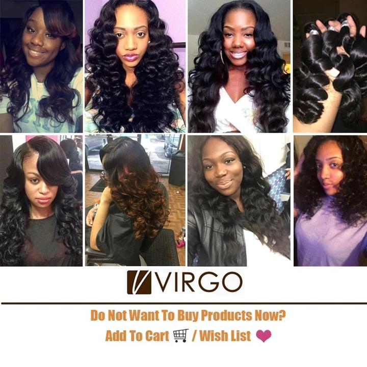 Volysvirgo Virgin Remy Peruvian Loose Wave Human Hair Extension 1 Bundle Deal-customer show