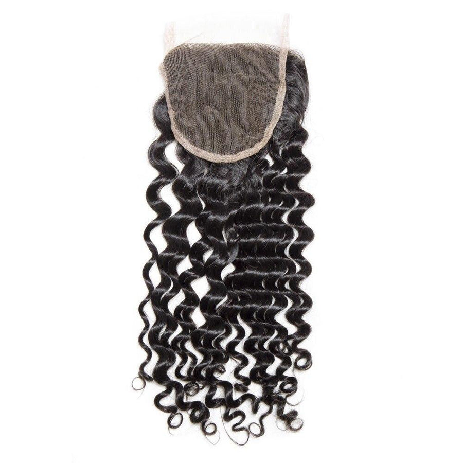 Volysvirgo Hair Virgin Curly Weave Human Hair Full Lace Closure With Baby Hair 4x4