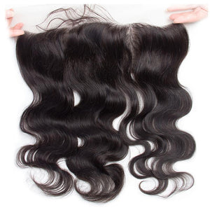 Virgo Hair Vigin Remy 100% Natural Brazilian Virgin Remy Body Wave Hair 4 Bundles With Lace Frontal Closure-frontal