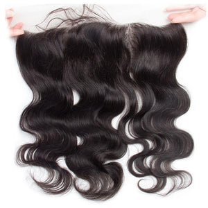 Brazilian Body Wave 13x4 Pre Plucked Lace Frontal Closure With Baby Hair Virgin Human Hair