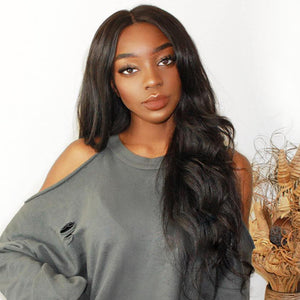 Virgo Hair 180 Density Brazilian Body Wave Lace Front Human Hair Wigs For Black Women Virgin Remy Hair Wigs With Baby Hair