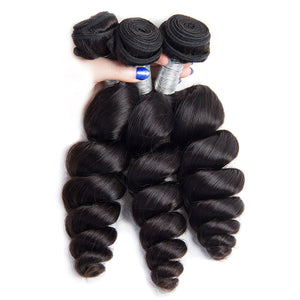 Volys Virgo Hair Mink Brazilian Loose Wave Virgin Hair 3 Bundles Unprocessed Remy Human Hair Extensions