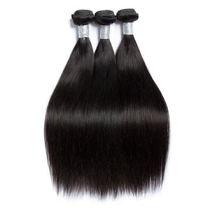 Volysvirgo Unprocessed Brazilian Human Hair Extensions 1Pcs Straight Bundle Deal-3 bundles