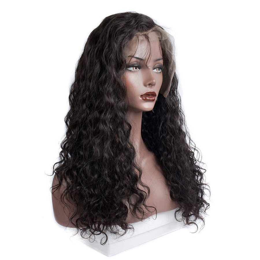 virgo hair 180 Density Glueless Full Lace Wigs For Women Brazilian Water Wave Remy Human Hair Wigs For Sale
