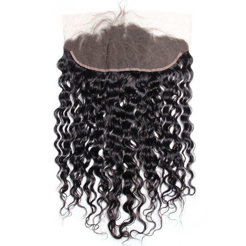 Brazilian Water Wave 13x4 Ear To Ear Lace Frontal Closure With Baby Hair Wet And Wavy Human Hair