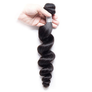 Raw Indian Virgin Hair Remy Loose Wave Weave Human Hair 1 Bundle Deal