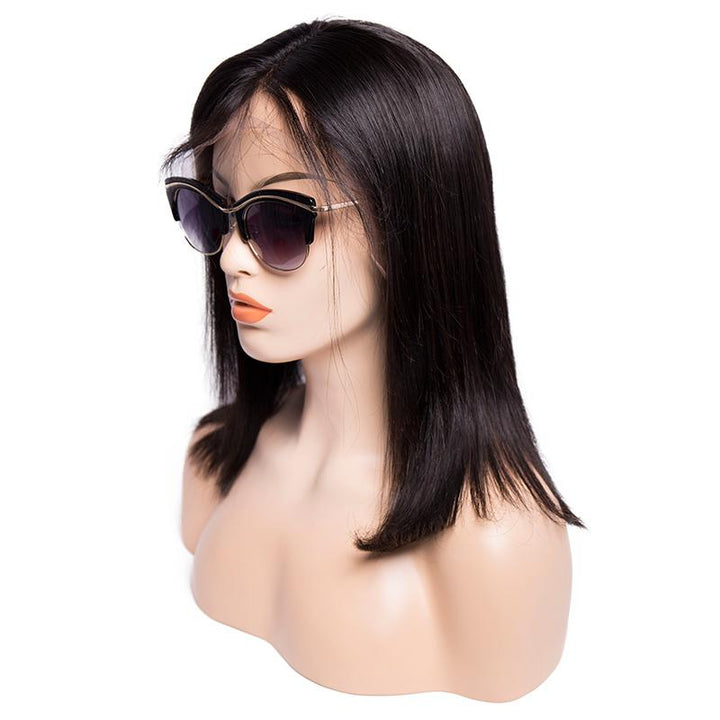 Virgo Hair Lace Front Human Hair Wigs For Black Women Indian Remy Hair 8-14 Straight Short BOB Wig