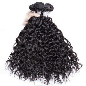 Volys Virgo Mink Brazilian Virgin Hair Water Wave 4 Bundles With 13x4 Ear To Ear Lace Frontal Closure-4 bundles