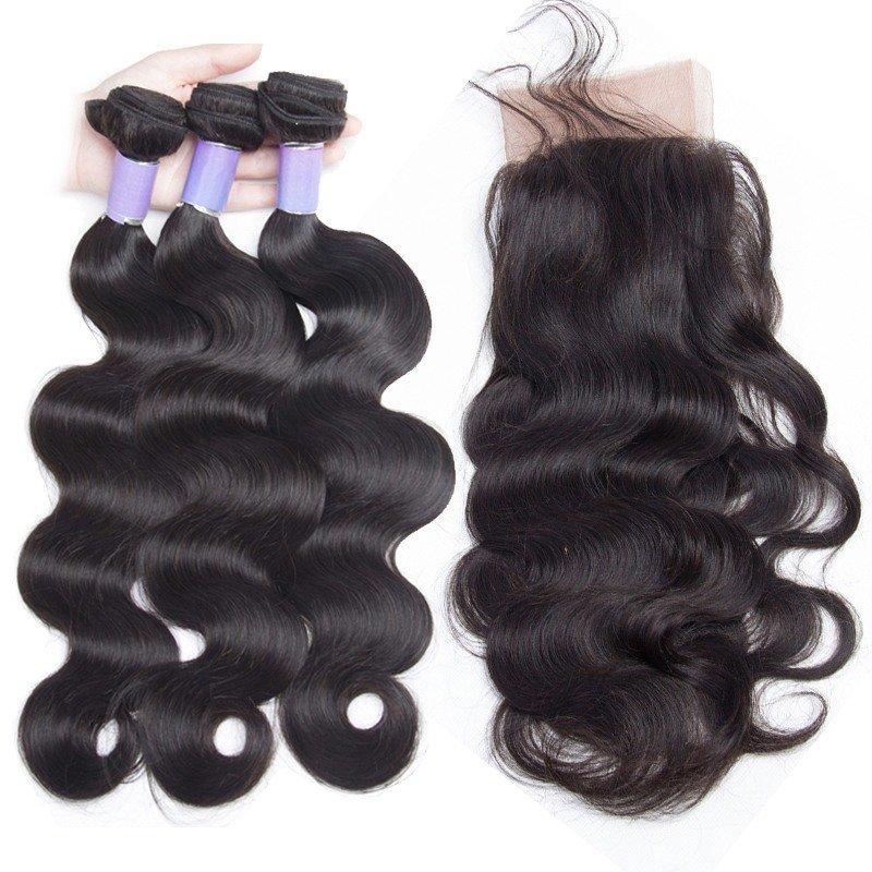 Volys Virgo 3 Bundles Malaysian Virgin Remy Human Hair Body Wave With Ear To Ear Frontal Closure For Sale