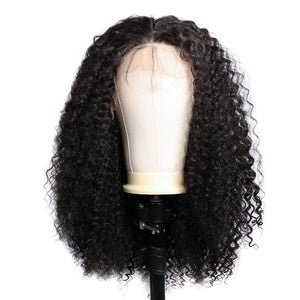 Virgo Hair 180 Density Peruvian Deep Curly Lace Front Human Hair Wigs For Black Women Virgin Remy Hair-wig model