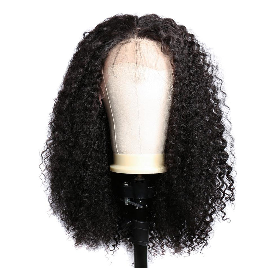 Virgo Hair 180 Density Peruvian Deep Curly Lace Front Human Hair Wigs For Black Women Virgin Remy Hair-wig model