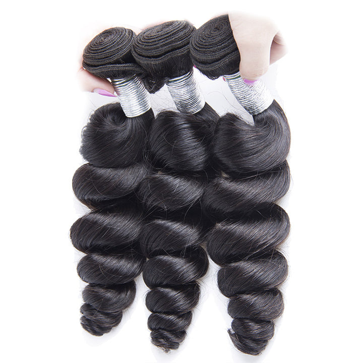 Volys Virgo Great Quality Malaysian Loose Wave Virgin Hair Weave 3 Bundles Natural Remy Human Hair Extensions