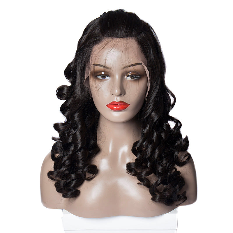virgo hair 150 Density Malaysian Loose Wave Lace Wigs Natural Remy Human Hair Lace Front Wigs For Sale