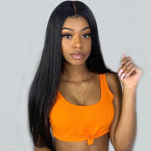 Virgo Hair 180 Density Malaysian Straight 360 Lace Frontal Wigs Virgin Remy Human Hair Lace Front Wigs With Baby Hair for Sale