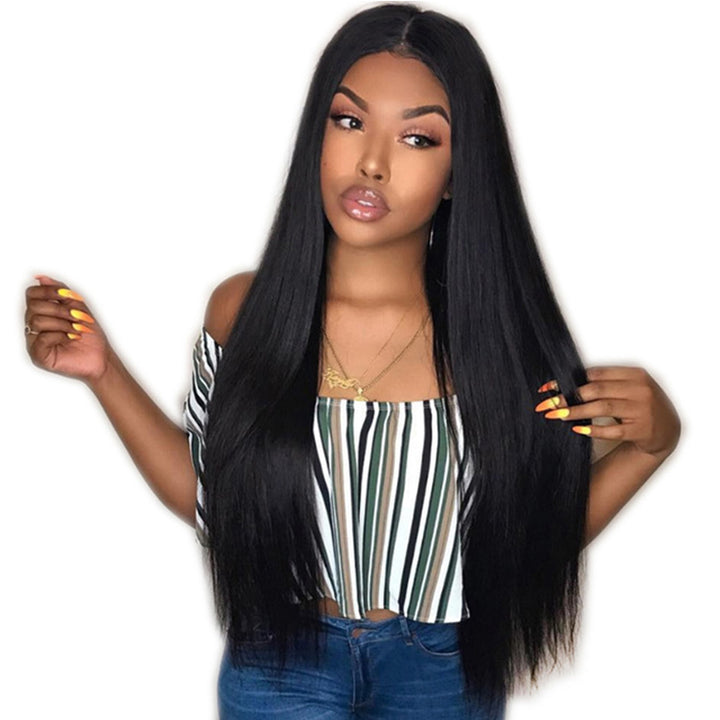 Virgo Hair 180 Density Pre Plucked Malaysian Straight Lace Front Wigs With Baby Hair Remy Human Hair Wigs For Black Women