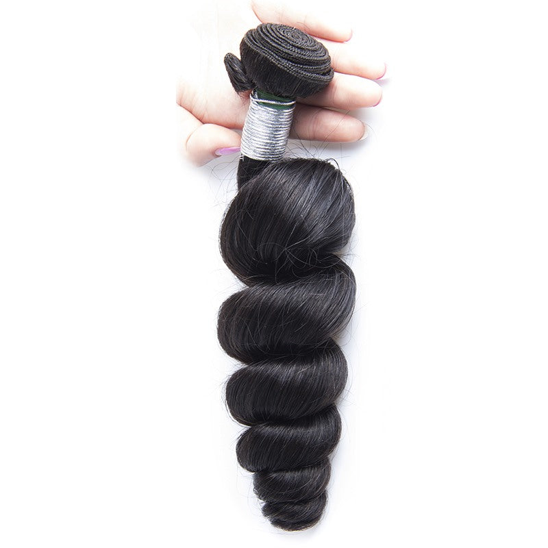 Volysvirgo Virgin Remy Peruvian Loose Wave Human Hair Extension 1 Bundle Deal