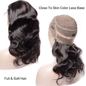 Virgo Hair 180 Density Brazilian Body Wave 360 Lace Frontal Wigs 100 Real Virgin Remy Human Hair Wigs With Baby Hair-back
