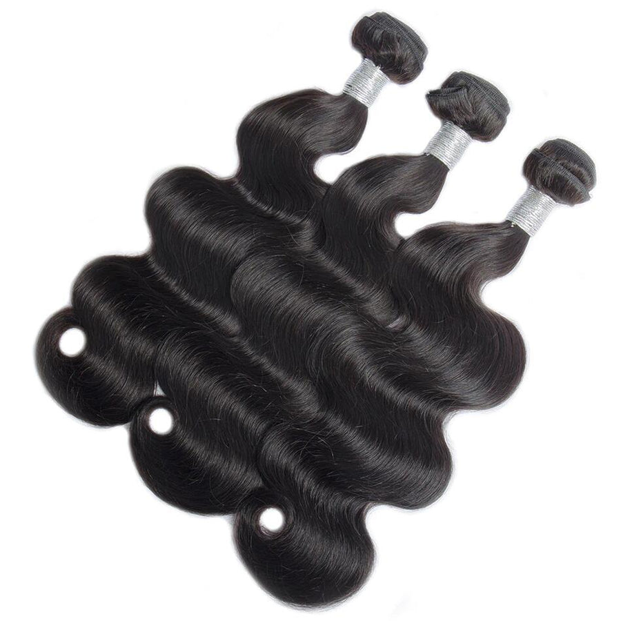 Volys Virgo Unprocessed Human Hair Peruvian Virgin Remy Body Wave Hair 3 Bundles With Lace Closure-3 bundles with closure