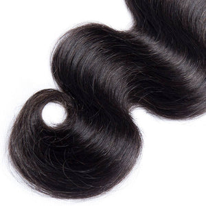 Virgo Hair 100% Raw Indian Virgin Human Hair Body Wave 3 Bundles Natural Wavy Human Hair Extensions-end