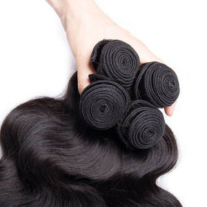 VOLYS VIRGOPeruvian Body Wave Virgin Remy Human Hair Extension 1 Bundle Deal-HAIR WEFT SHOW