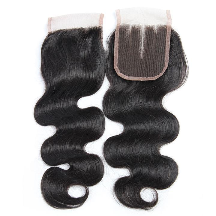 Volys Virgo Malaysian Body Wave Virgin Remy Human Hair 3 Bundles With Lace Closure
