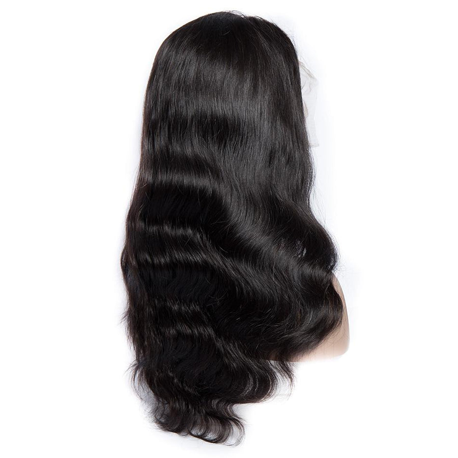 Virgo Hair 180 Density Brazilian Body Wave Lace Front Human Hair Wigs For Black Women Virgin Remy Hair Wigs With Baby Hair-back show