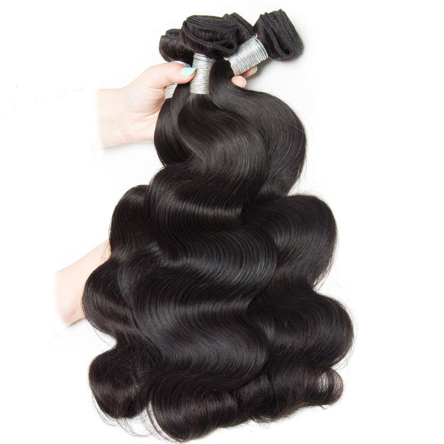 Virgo Hair Wholesale Brazilian Virgin Remy Body Wave Human Hair 4 Bundles With Lace Closure For Cheap Sales-4 bundles