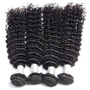 Volys Virgo Unprocessed Brazilian Virgin Remy Human Hair Deep Curly Weave Hair 4 Bundles- 4 pieces deep curly hair