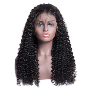 Virgo Hair 180 Density Cheap Indian Remy Human Hair Wigs Pre Plucked Curly Lace Front Wigs With Baby Hair For Women-front wig