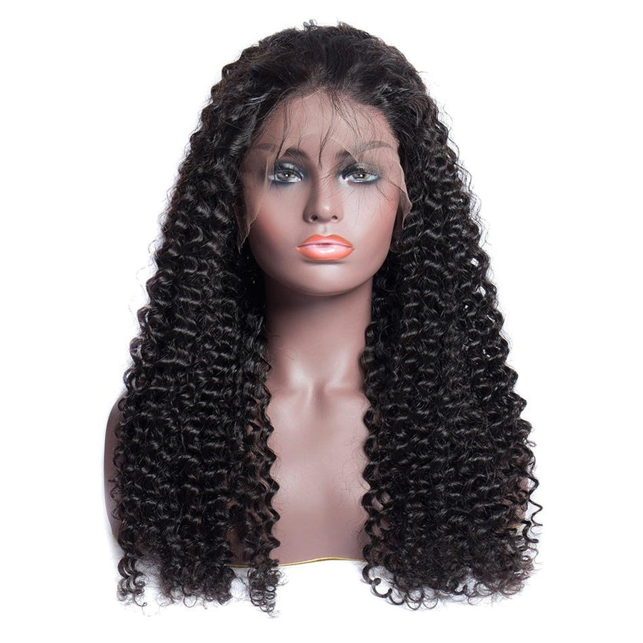 Virgo Hair 180 Density Cheap Indian Remy Human Hair Wigs Pre Plucked Curly Lace Front Wigs With Baby Hair For Women-front wig