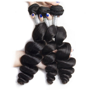 Virgo hair Unprocessed Mink Brazilian Virgin Remy Loose Wave Human Hair 1 Bundle Deal On Sale-3 bundles