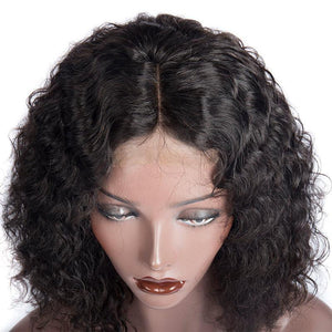 virgo hair  Brazilian Loose Wave Remy Human Hair Wigs Short Bob 4x4 Lace Closure Wigs-hairline