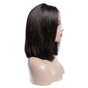 Virgo Hair  Glueless Bob Wig Brazilian Straight Short Lace Front Human Hair Wigs For Black Women On Sale side