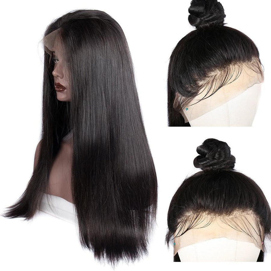 Virgo Hair 180 Density Mink Brazilian Straight Full Lace Human Hair Wigs For Women Virgin Hair Wigs For Sale-baby hair