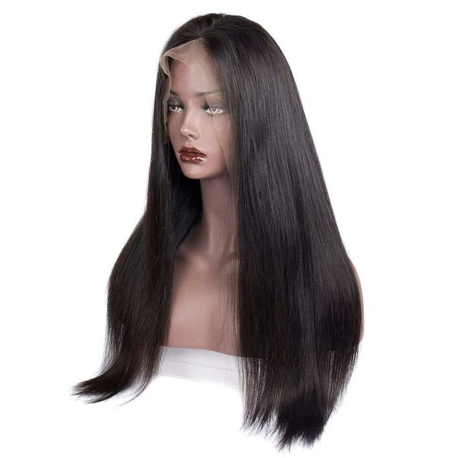 Virgo Hair 180 Density Mink Brazilian Straight Full Lace Human Hair Wigs For Women Virgin Hair Wigs For Sale-front