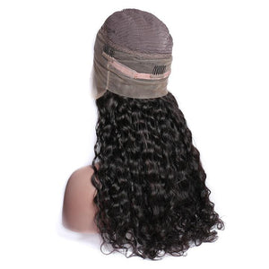 Virgo Hair 150 Density Wet And Wavy 360 Lace Frontal Wigs Peruvian Water Wave Remy Human Hair Wigs For Black Women cap back
