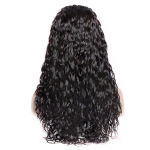 Virgo Hair 180 Density Real Brazilian Remy Human Hair Water Wave Lace Front Wigs For Black Women On Sale back