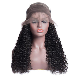 Virgo Hair 180 Density Cheap Indian Remy Human Hair Wigs Pre Plucked Curly Lace Front Wigs With Baby Hair For Women -front wig cap
