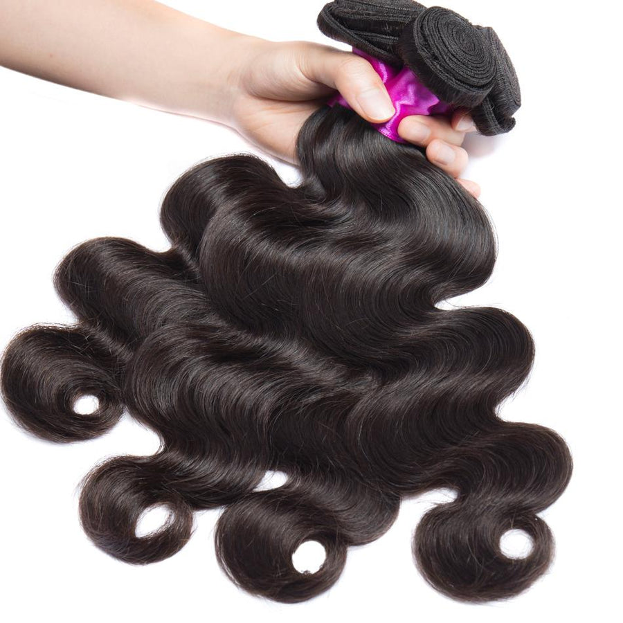 Virgo Hair Vigin Remy Raw Indian Virgin Remy Body Wave Hair 4 Bundles With Lace Closure 100 Human Hair-4 bundles