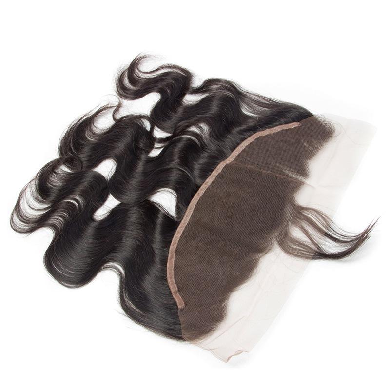 Raw Indian Body Wave Lace Frontal Closure With Baby Hair 13x4 Virgin Human Hair-lace frontal closure