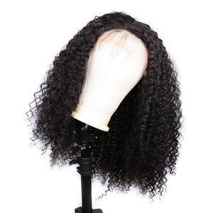 Peruvian Virgin Curly Lace Front Human Hair Wigs For Black Women Real Hair Wigs Online For Sale-side front