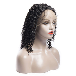 Virgo Hair 130 Density Volysvirgo Hair Short Raw Indian Curly Wigs Remy Human Hair Lace Front Wigs For Black Women-right front