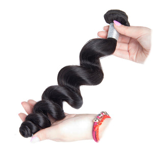Virgo Raw Indian Virgin Hair Remy Loose Wave Weave Human Hair 1 Bundle Deal