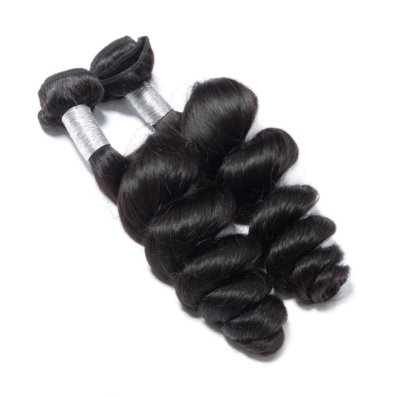 Virgo Raw Indian Virgin Hair Remy Loose Wave Weave Human Hair 1 Bundle Deal-2 bundles