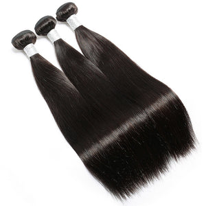 Virgo Hair Unprocessed Natural Indian Remy Straight Human Hair 1 Bundle Deal Free Shipping-3 bundles