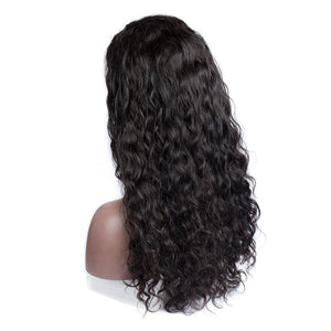 Virgo Hair 180 Density Cheap Indian Water Wave Wigs Real Full Lace Human Hair Wigs For Black Women-back