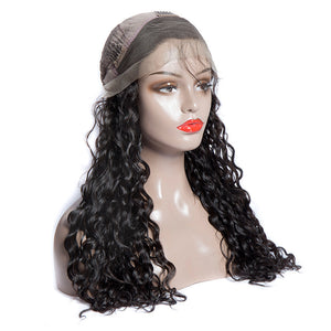 Virgo Hair 180 Density Raw Indian Remy Human Hair Wigs Water Wave Lace Front Wigs For Black Women And Kids front cap