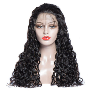 Virgo Hair 180 Density Raw Indian Remy Human Hair Wigs Water Wave Lace Front Wigs For Black Women And Kids front